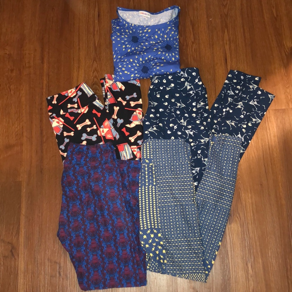 Lularoe bundle- OS Leggings and XS Julia Dress